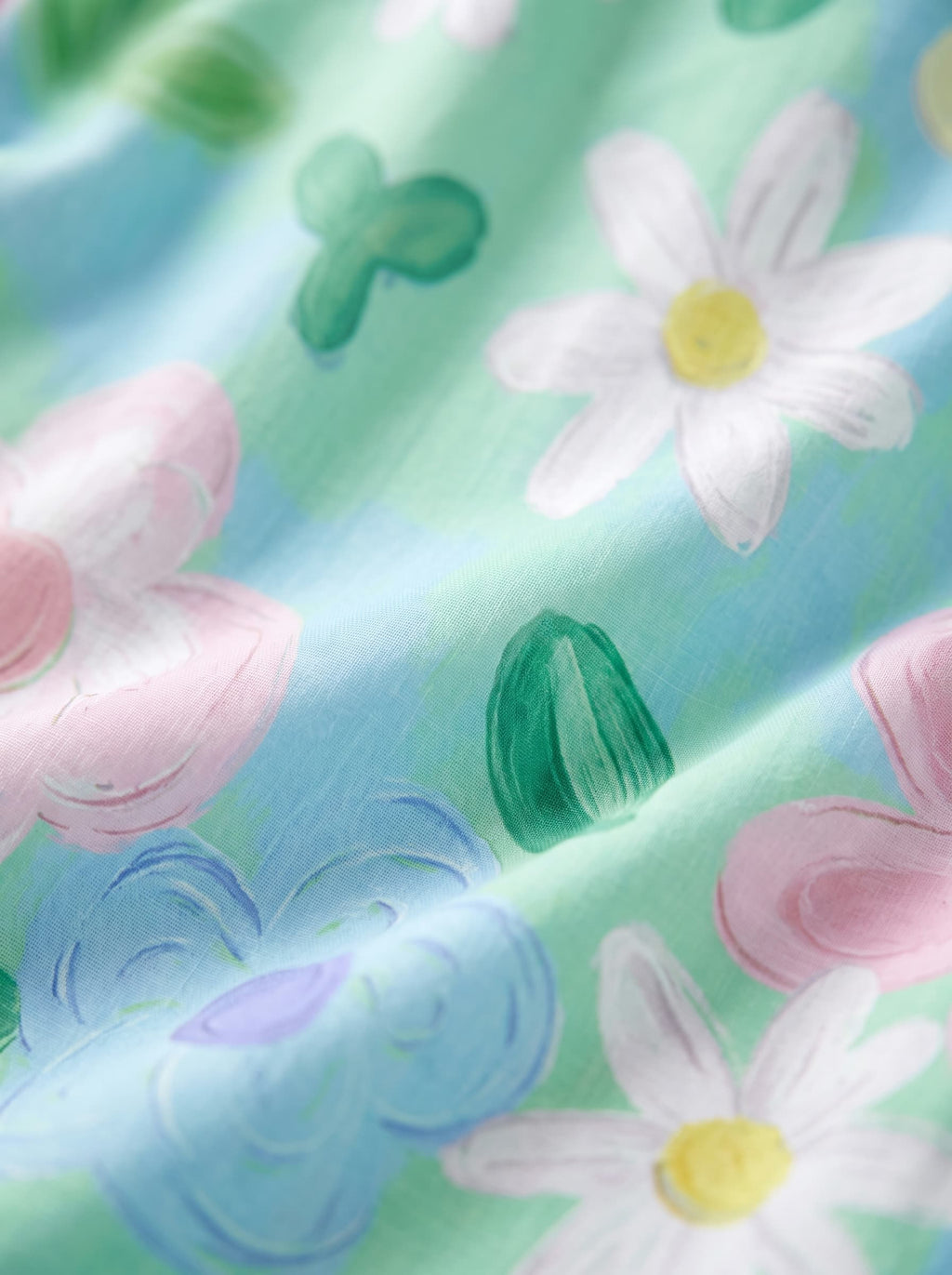Aurora vestido floral de acuarela, detalle del tejido