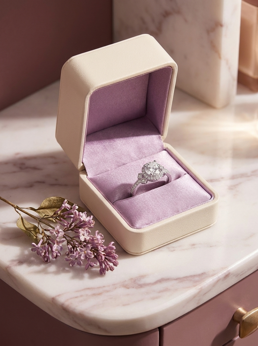Moissanite ring gift box