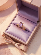 Purple topaz ring gift box