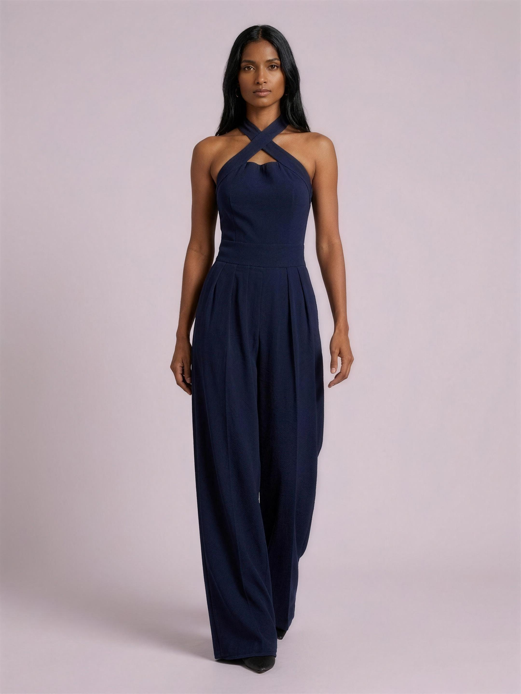 Halter jumpsuit dark blue studio