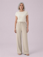 Wide-leg trousers apricot studio