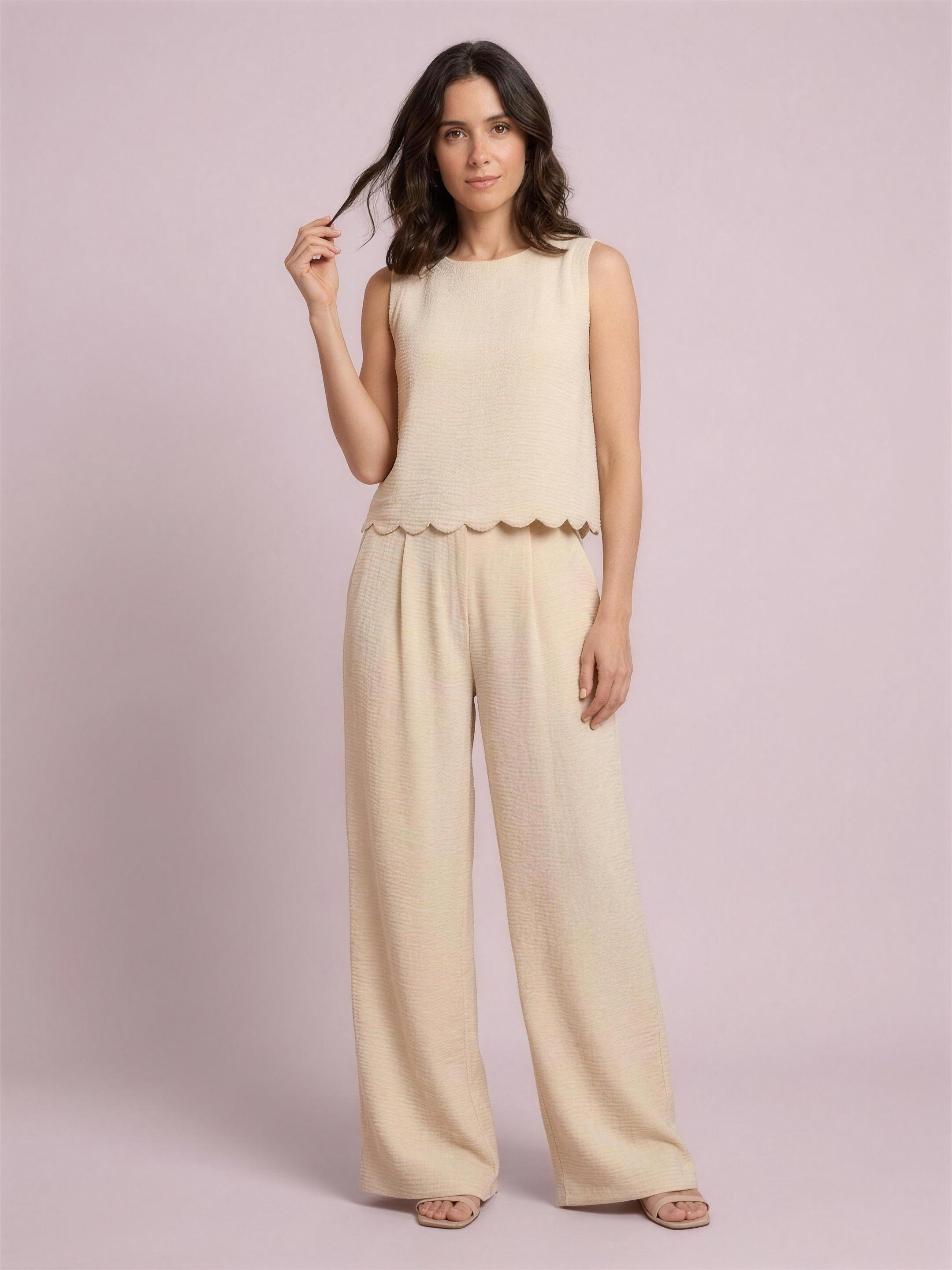 Vest and trousers set apricot studio