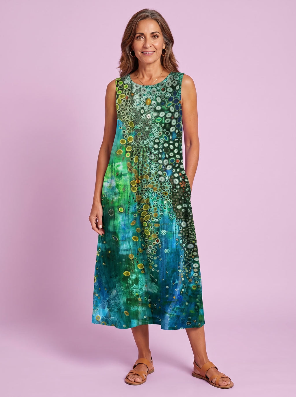 Nerea vestido de mosaico artístico, estudio
